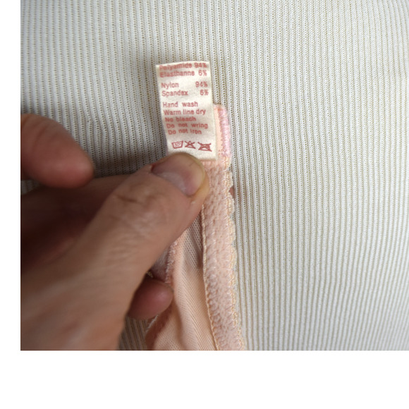 Vintage 1980s Prima Boutique Peach sheer lace unlined bra 34A - Picture 5 of 8